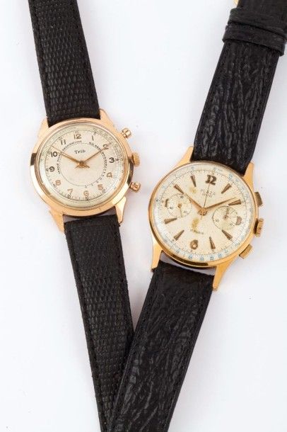 Ensemble de deux chronographes bracelet en...