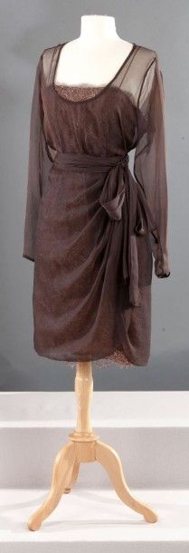 Yves SAINT LAURENT haute couture n°75466 circa 2000 Robe de forme combinaison en...