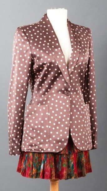 Jean-Paul GAULTIER Femme circa 1989 / 1990 Lot composé d'une veste en satin rayonne...
