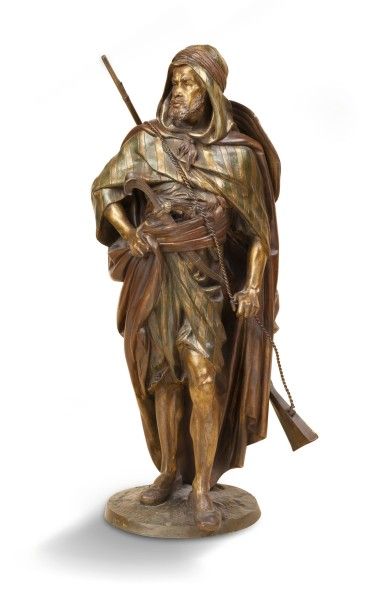 Jean Jules B. SALMSON (1823-1902) (D'après) 
Le garde du palais
Épreuve en bronze...