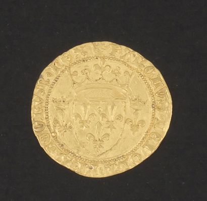 null CHARLES VII (1422-1461). Écu d'or à la couronne. 2ème ém. Paris. (Dy. 511A,...