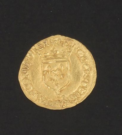 null Écu d'or à la croisette. 1er t. Bourges. (Dy. 889, L. 749). 3,42 g. Petite cassure...