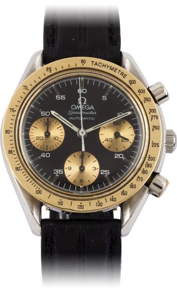 OMEGA «Speedmaster» n°53094238 vers 1990
Chronographe bracelet en acier
Boîtier rond....