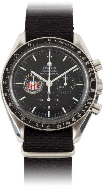 OMEGA SPEEDMASTER «apollo 16» vers 1994
Rare et beau chronographe bracelet en acier
Boîtier...