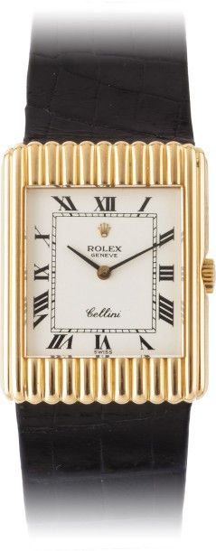ROLEX «Cellini» n°4016/1/31 vers 1990
Montre bracelet en or jaune 18K (750)
Boîtier...