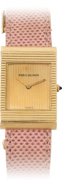 BOUCHERON «Reflet» n°75324 vers 1960
Montre bracelet de dame en or
Boîtier rectangle...