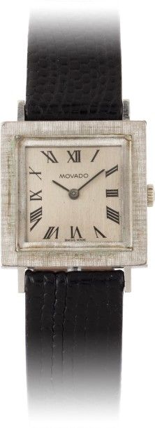 MOVADO N°G2509/49 vers 1950
Montre bracelet de dame en or blanc 18K (750)
Boîtier...