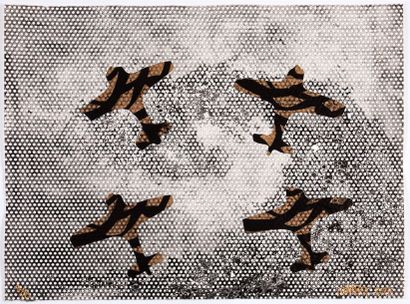 Todd Narbey Gravure au carborundum et collage N°3/16 51 x 64,5 cm