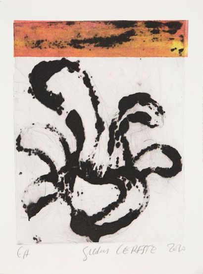 Gildas Le Reste Gravure au carborundum et collage Editions Pasnic daté 2010 38 x...