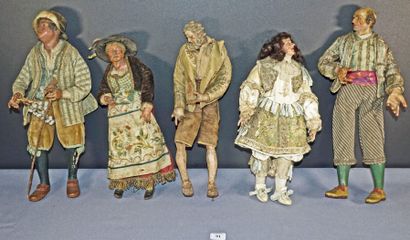 null LOT de DIX SANTONS napolitains, avec leurs vêtements d’origine. 

XVIIIème siècle...