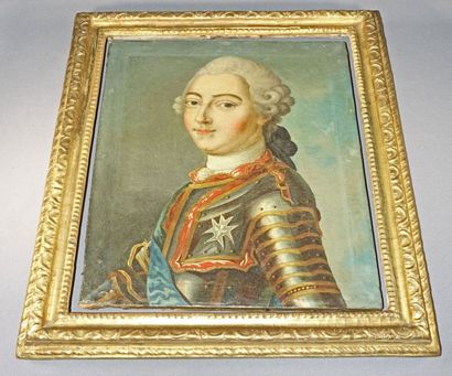 ECOLE FRANCAISE DU XVIIIème siècle Portrait présumé de Louis-Joseph de Bourbon,  Prince de Condé 