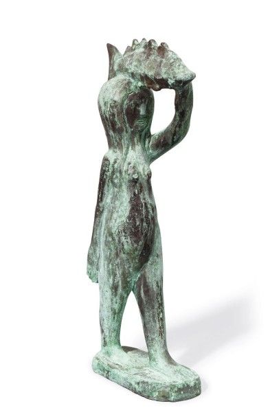 Anton PRINNER (1902-1983) 
Femme poisson
Epreuve en bronze à patine verte, signée...