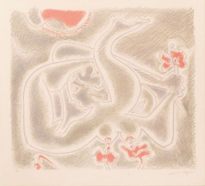 André MASSON (1896-1987) 
La fée aux pavots, 1970
Lithographie contresignée en bas...