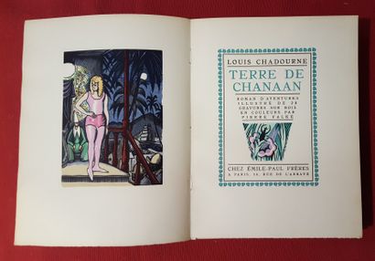 [FALKE] CHADOURNE Louis Terre de Chanaan.

Paris, Emile-Paul, 1925, in-4 broché sous...