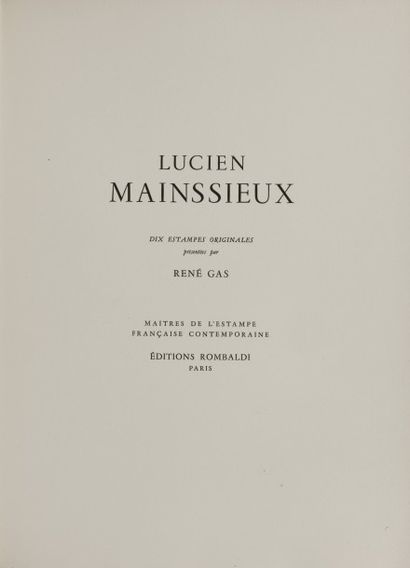 [MAINSSIEUX] BRUKER Manuel Eloge de Lucien Mainssieux. Orné de onze gravures originales...