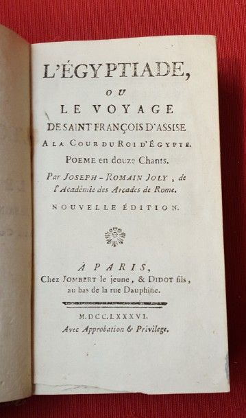 JOLY Joseph-Romain L’Égyptiade, ou le Voyage de Saint François d’Assise à la Cour...