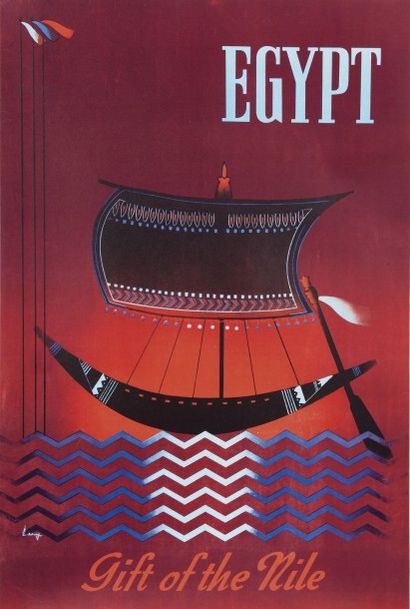 null Egypt, Gift of the Nile

Affiche lithographiée. Circa 1950. Imp. Institut Graphique...