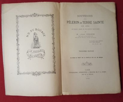 VENGEON Abbé Souvenirs d’un pélerin de Terre Sainte en 1884.

Caen, 1891, in-8 broché,...