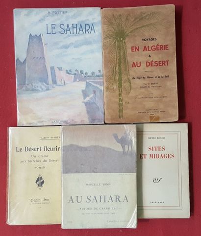 null [SAHARA]

Ensemble de cinq livres:

- René POTTIER - Le Sahara. Arthaud, 1950,...