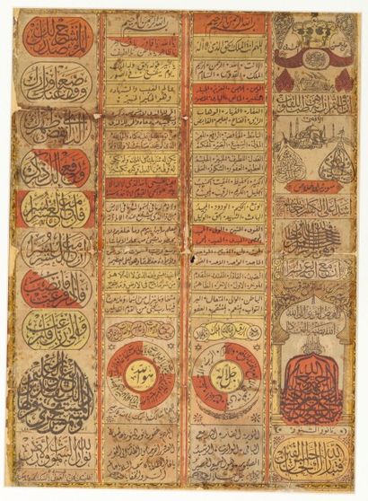 null «Souvenir de Médine».

Planche manuscrite d’invocations et de versets coraniques...