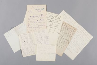 André SUREDA (Versailles 1872-1930) Ensemble de sept lettres autographes signées...