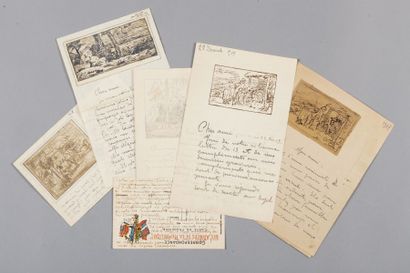 Adolphe Marie BEAUFRERE (1876-1960) Ensemble de 6 lettres autographes signées adressées...