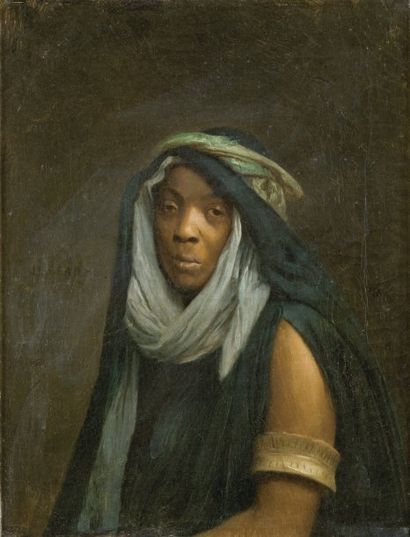 Jean Léon GEROME (1824-1904) La servante noire Huile sur toile, portant une signature...