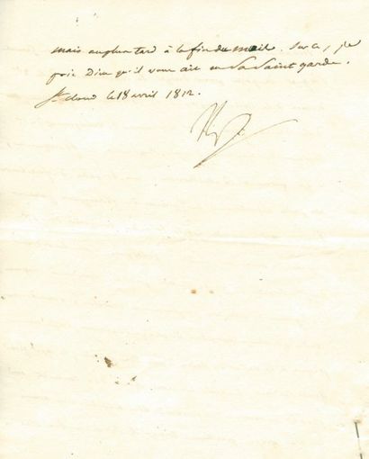 Ordre au Général Roguet - Lettre signée NP,...