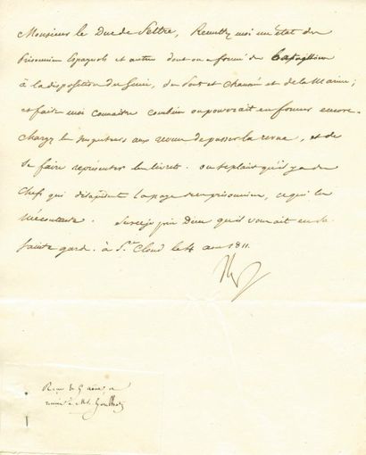 Prisonniers espagnols - Lettre signée Nap,...