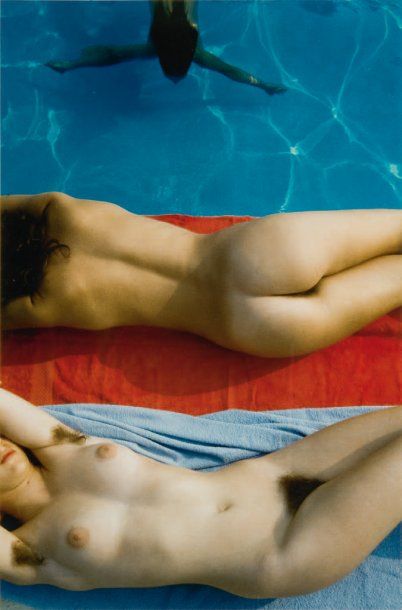 Franco Fontana (né en 1933) la piscine, 1983. Tirage argentique d'époque, signé et...