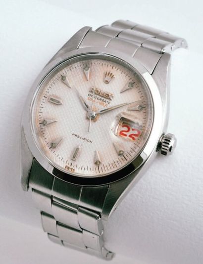 ROLEX OysterDate, Precision réf. 6474 - vers 1976 Elégante montre sportive unisexe...