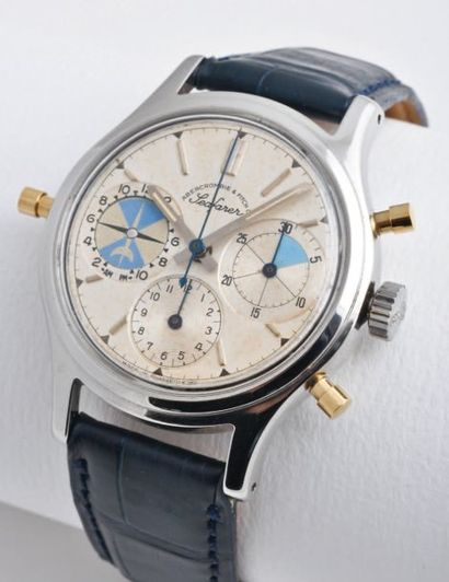 HEUER Chronographe Seafarer, Pour : Abercrombie & Fitch Co - vers 1958 Exceptionnel...