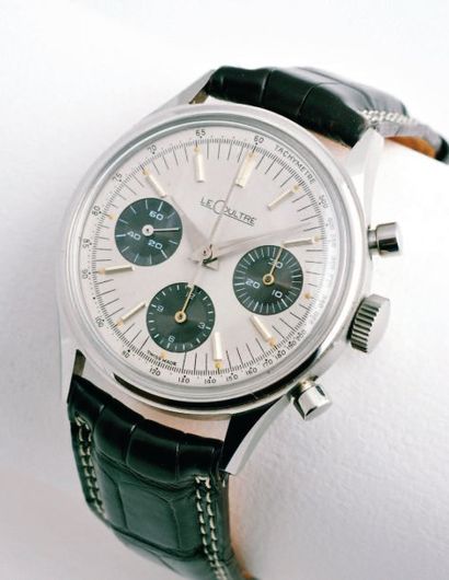 LeCOULTRE Chronographe Tri-Compax - vers 1965 Superbe et rarissime chronographe de...