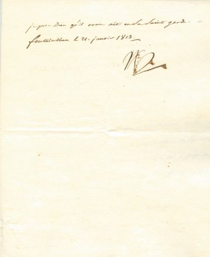 null Formation du 10e Hussards et des 7e et 8e Lanciers - Lettre signée NP, adressée...