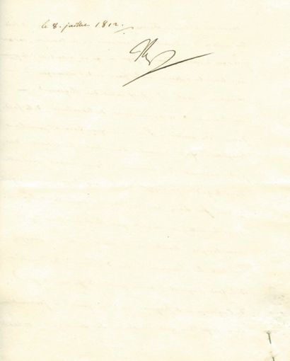 null Difficultés de la Cavalerie à Moscou - Lettre signée Nap, adressée au Duc de...