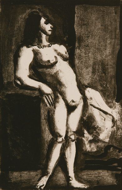 GEORGES ROUAULT FILLE - 1926 Lithographie - 325 X 220 mm. (I.R. 320 - II/IV) Très...
