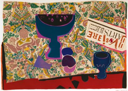 Roger BEZOMBES (1913-1994) Persane Lithographie en couleurs, imprimée chez Mourlot...