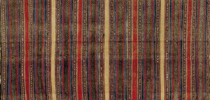 null Kilim Caucasien à rayures, Karabagh, Caucase Tissage kilim en laine sur une...