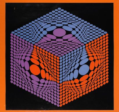 null Vasarely. Sérigraphie.