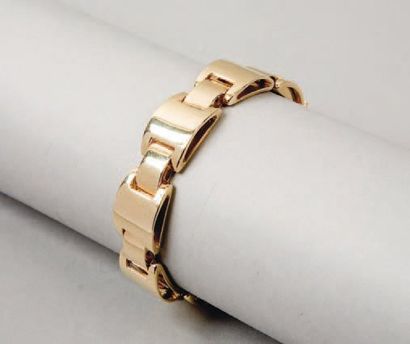 HERMES Paris *Bracelet «Lunaparc» en or jaune constitué de plaques articulées figurant...
