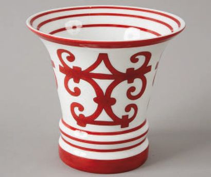 HERMES Paris made in France *Vase en porcelaine de Limoges « Guadalquivir « à motif...