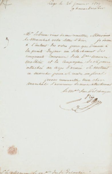 NEY Michel, Duc d'Elchingen, Prince de la Moskowa (1769-1815). Maréchal d'Empire,...