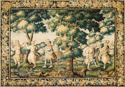 AUBUSSON fin du XVIIe siècle Importante tapisserie...
