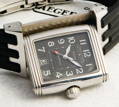 JAEGER-LeCOULTRE Reverso / Gran'Sport, vers 2003 Superbe Reverso sportive en acier...