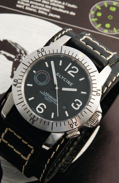 GLYCINE Lagunare Subm erge Pro / 1000 FT , vers 2003 Imposante montre de plongeur...