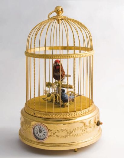 REUGE à ST CROIX Cage aux Oiseaux Chanteurs / Réf. 1865, vers 1990 Exceptionnelle...