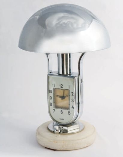 MOFEM Pendulette Chevet LUXHORA , vers 1930 Amusante pendulette lampe réveil de chevet...