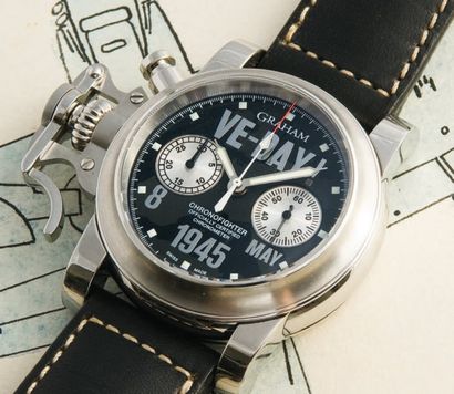 GRAHAM Chronographe / Chronofighter VE - DAY 1945, vers 2006 Exceptionnel chronographe...