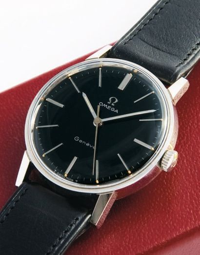 OMEGA Genève Sport, vers 1968 Montre sport en acier à fond vissé, signé et numéroté...