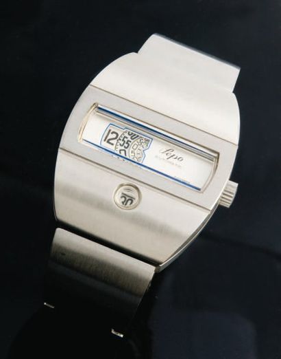 LEPO Digital / Heures Sautantes Date, vers 1970 Originale montre design heures sautantes...